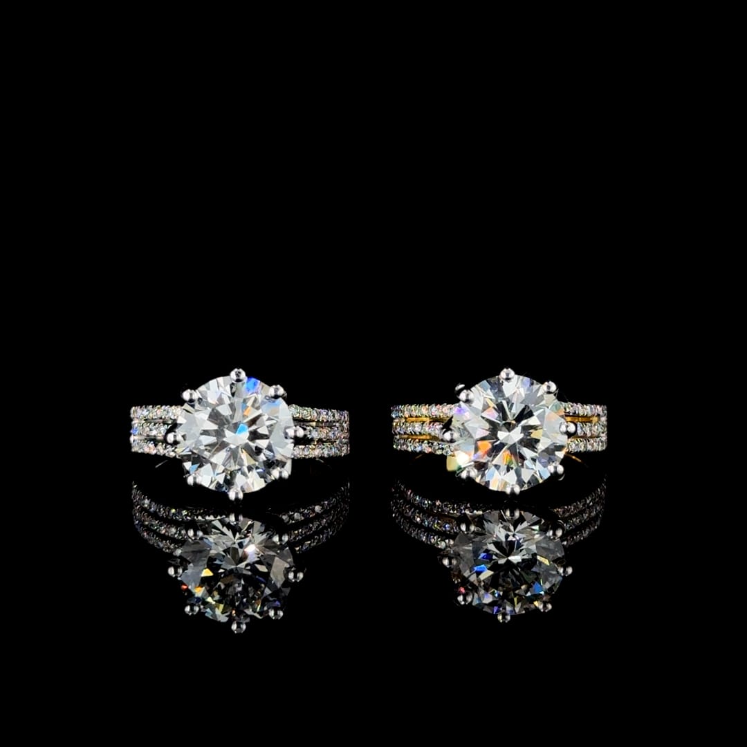 4 Carat Round Engagement Ring