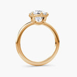 Load image into Gallery viewer, Round Cut - Plain Band - 6 Prong Classic Ring - 18 K Gold
