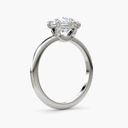 Round Cut - Plain Band - 6 Prong Classic Ring - 18 K Gold