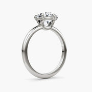 Oval Cut - Plain Band - 6 Prong Classic Ring - 18 K Gold
