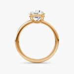 Load image into Gallery viewer, Round Cut - Plain Band - Classic Engagement Ring- 18 K Gold
