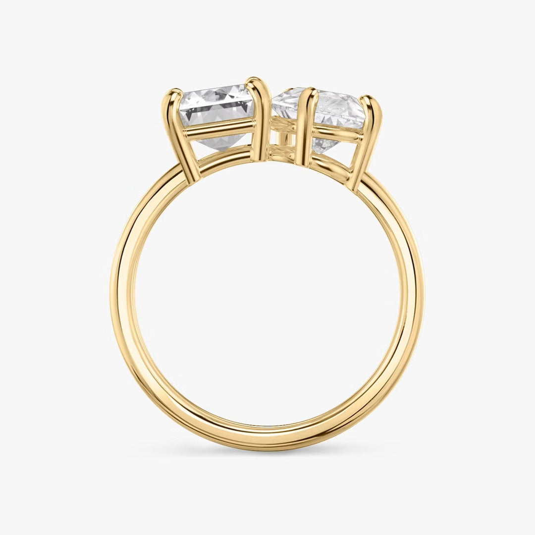 3.5 Carat Toi et Moi Engagement Ring - Emerald & Pear