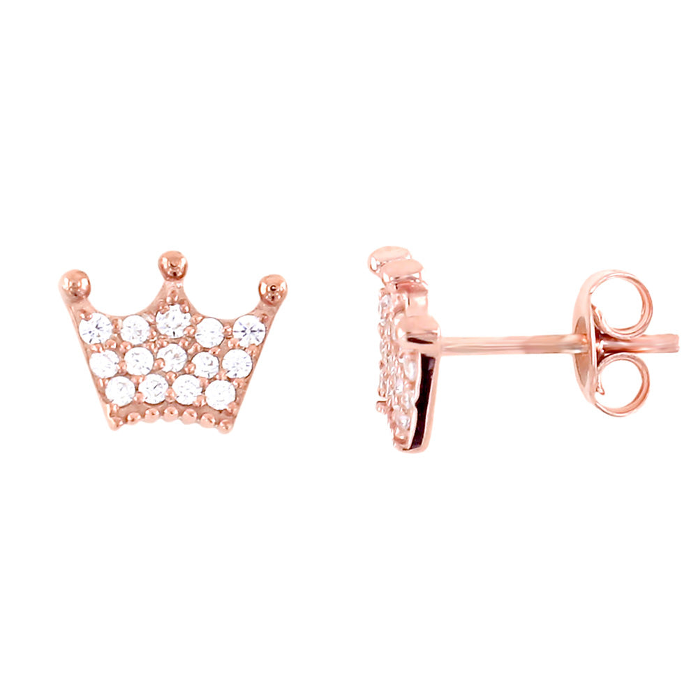 Silver Crown Earrings