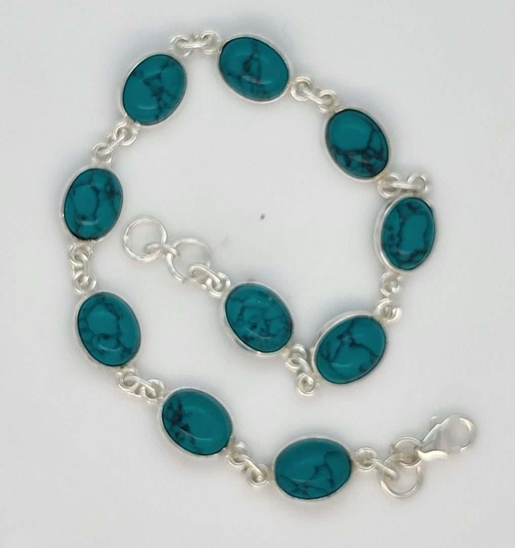 925 Sterling Silver Turquoise Bracelet