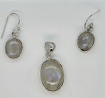Load image into Gallery viewer, Smoky Quartz 925 Sterling Silver Pendant and Earrings Set

