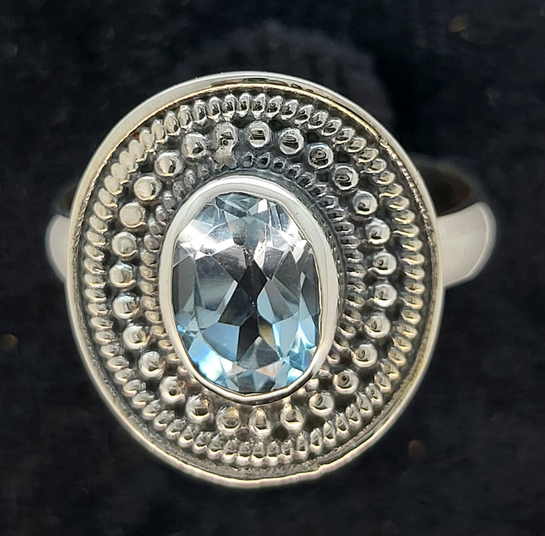 London Blue Topaz Ring - 925 Sterling Silver