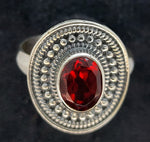 Load image into Gallery viewer, Red Garnet Ring - 925 Sterling Silver
