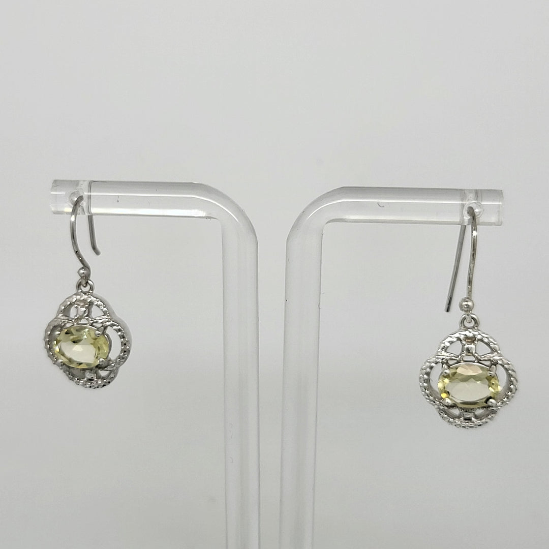 Lemon Quartz 925 Sterling Silver Earrings