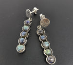Load image into Gallery viewer, Labradorite 925 Sterling Silver Earrings
