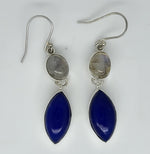 Load image into Gallery viewer, Blue Gemstone 925 Sterling Silver Earrings
