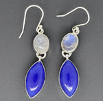 Load image into Gallery viewer, Blue Gemstone 925 Sterling Silver Earrings
