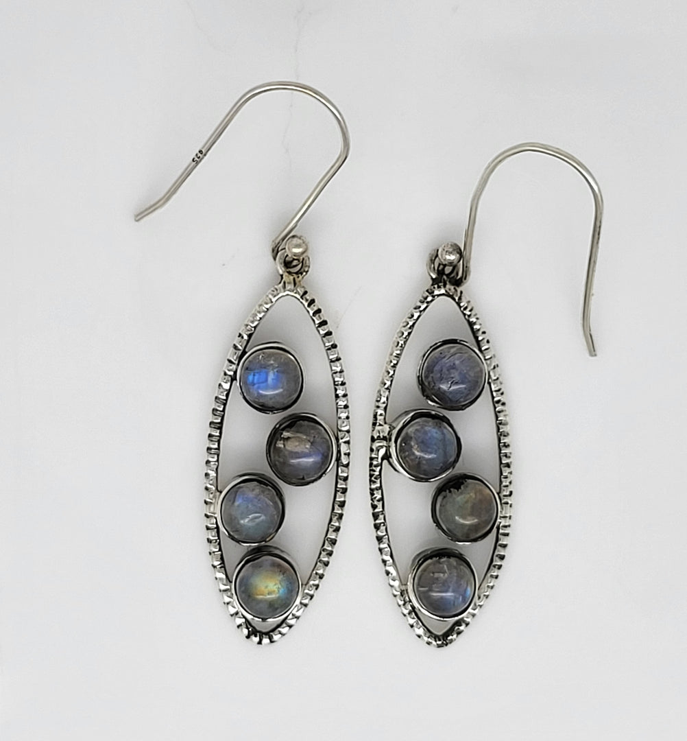 Labradorite 925 Sterling Silver Earrings