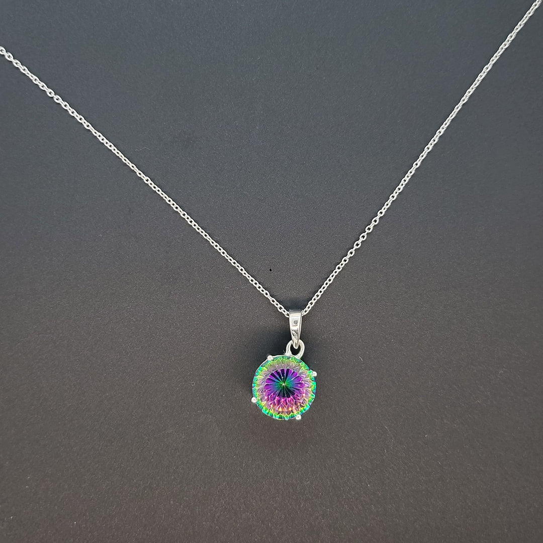 Mystic Topaz Necklace - 925 Sterling Silver