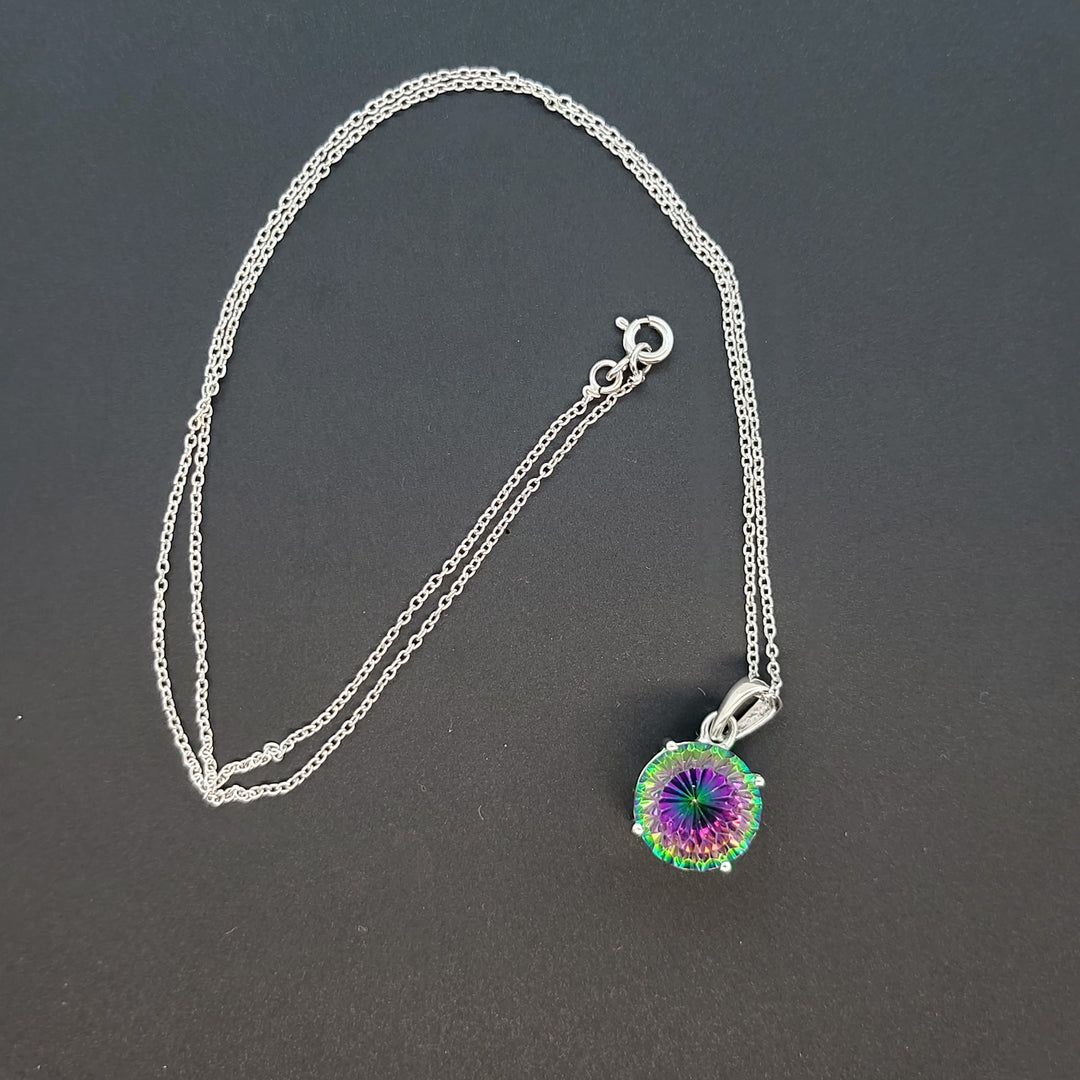 Mystic Topaz Necklace - 925 Sterling Silver