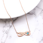 Load image into Gallery viewer, Pamelyn Silver Infinity Name Engrave Necklace with Birthstone
