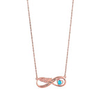 Load image into Gallery viewer, Pamelyn Silver Infinity Name Engrave Necklace with Birthstone
