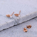 Load image into Gallery viewer, Lia Silver Wings Earrings
