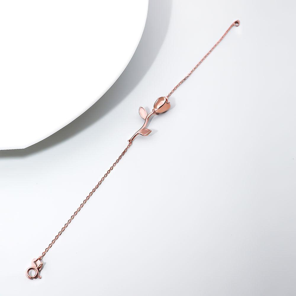 Emma Silver Rose Bracelet