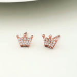 Load image into Gallery viewer, Silver Crown Earrings

