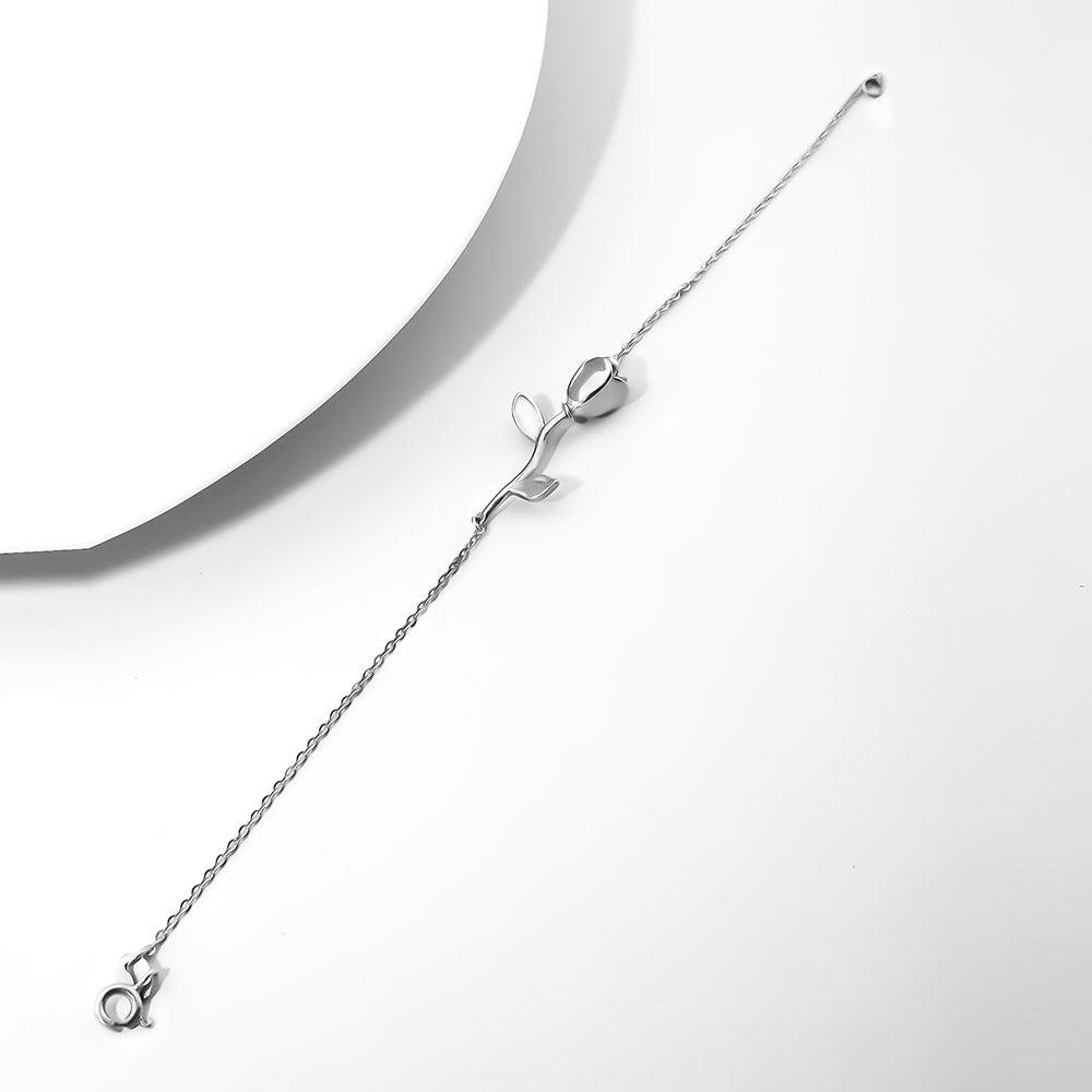 Emma Silver Rose Bracelet