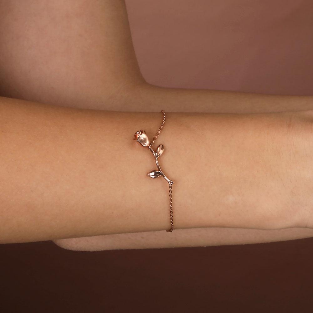 Emma Silver Rose Bracelet