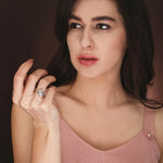 Load image into Gallery viewer, Molly Silver Rose Ring
