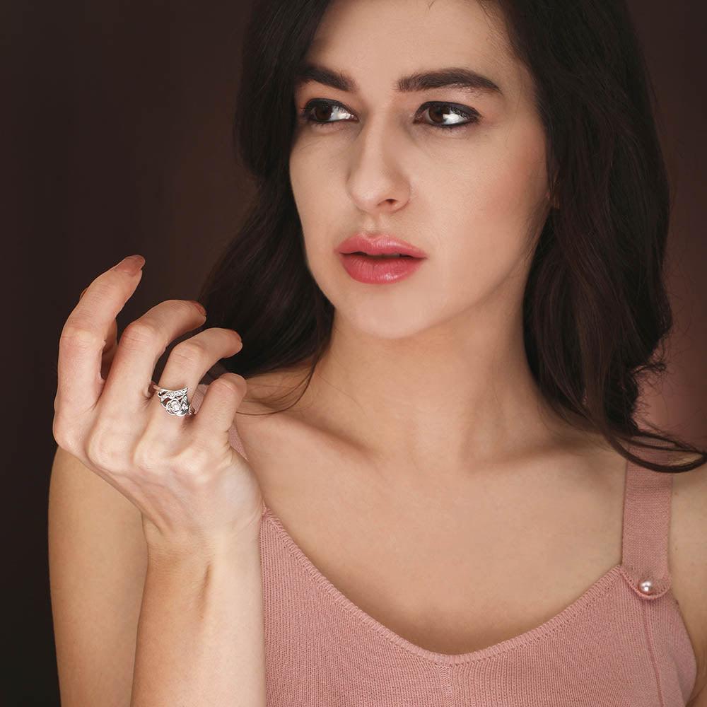 Molly Silver Rose Ring