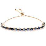 Load image into Gallery viewer, Natural Blue Sapphire 925 Sterling Silver Tennis Bracelet Jewelry
