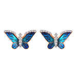 Load image into Gallery viewer, Butterfly Stud Earrings made of 18 Carat Gold
