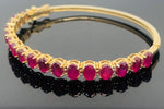 Load image into Gallery viewer, 925 Sterling Silver Gold Plated Ruby Bracelet
