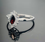 Load image into Gallery viewer, Garnet Ring - 925 Sterling Silver
