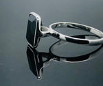 Load image into Gallery viewer, Black Spinel Ring - 925 Sterling Silver
