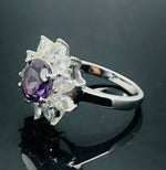 Load image into Gallery viewer, Amethyst Ring - 925 Sterling Silver
