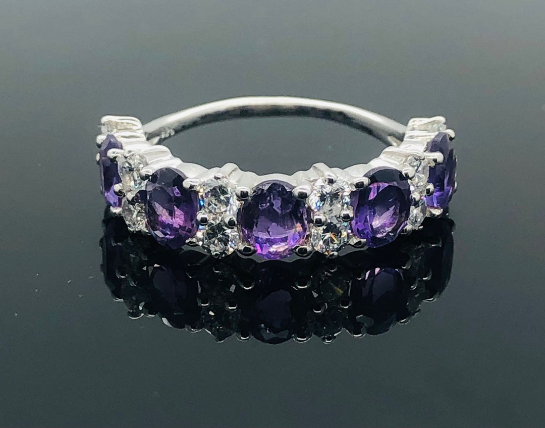 Amethyst Ring - 925 Sterling Silver
