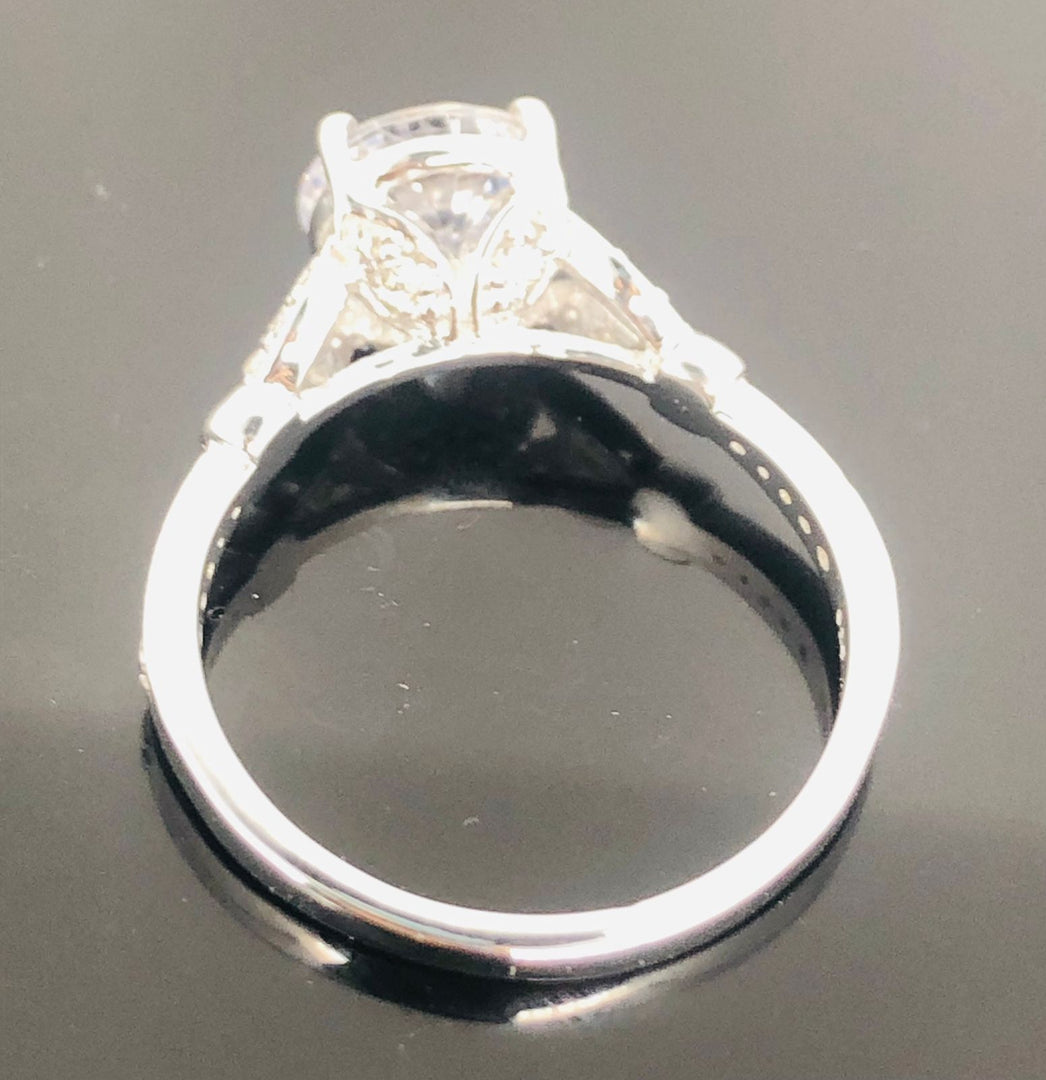 Cubic Zirconia Ring - 925 Sterling Silver