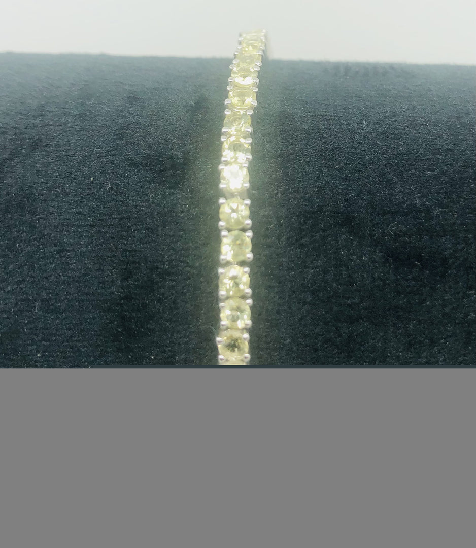 925 Sterling Silver Lemon Quartz Bracelet