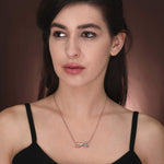 Load image into Gallery viewer, Pamelyn Silver Infinity Name Engrave Necklace with Birthstone
