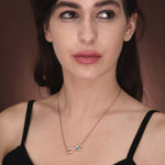 Load image into Gallery viewer, Pamelyn Silver Infinity Name Engrave Necklace with Birthstone
